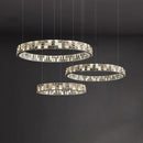 GobekUsa Crystal Lustre Circle Chandelier LED Lights - Modern Luxury Minimalism décor