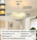 GobekUsa Iced Crystal Chandeliers: Nordic Milan LED Hanging Lights for Living Room