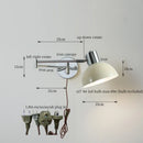 GobekUsa Cream LED Swing Arm Wall Lamp for Living Room Bedroom Mirror Stair Light