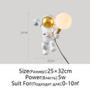 GobekUsa Astronaut Moon Planet Table Lamp Night Light Bedroom Decor Spaceman Theme