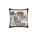 GobekUsa Jungle Cartoon Print Velvet Cushion Cover - Hawaiian Decor for Sofa