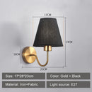 GobekUsa Cloth LED Wall Lamp, Modern Bedroom Bedside Sconce Light Luminaire