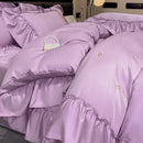GobekUsa Lace Embroidered Cooling Comforter Cover Set - Silky Cozy Bedding Sets