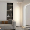 Italian Linear Black Metal & Acrylic Pendant Light