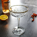 GobekUsa Gold Rim Coupe Goblet Glass for Cocktails and Champagne