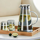 GobekUsa Gray Glass Water Pitcher Cold Hot Kettle Juice Jug 1900ml