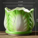 GobekUsa Cabbage Flowerpot with Tray | Creative Cartoon Vegetable Basin | Indoor Garden Flower Vase