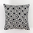 GobekUsa Black White Embroidered Cushion Cover 45x45cm Sofa Bed Chair Home Decor