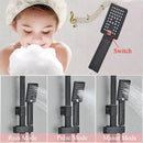 GobekUsa Black Stainless Steel Shower Faucet Set with Waterfall Outlet - Chrome Bathtub Tap