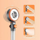 GobekUsa Dual Switch Shower Head, High Pressure, Beauty Transparent Handle, Stop Button
