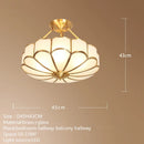 GobekUsa Brass Ceiling Lamp: Modern Nordic Light Luxury LED Fixture for Home Bedroom