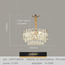 GobekUsa Crystal Chandelier LED Light: Modern Luxury Restaurant Hall Lighting