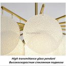 GobekUsa Glass LED Chandelier 50cm Diameter for Living Room, Dining, Island - Lighting Fixtures