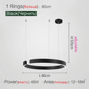 GobekUsa LED Ring Chandelier for Home Decor - Modern Nordic Style Lighting