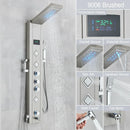 GobekUsa Black LED Shower Faucet SPA Massage Jet Rain Panel Bidet Sprayer Tap