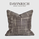 GobekUsa Brown Geometric Random Braided Square Pillow Cover - Wabi Sabi Style Collection