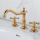 GobekUsa Antique Brass Gold Bathroom Basin Faucet with Double Handles