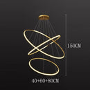Modern Black Gold Aluminum Staircase Pendant Light