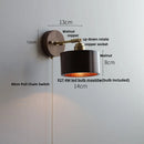 GobekUsa LED Wall Sconce Walnut Wood Rotate Stair Light Fixture Modern Nordic Design