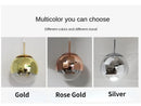 GobekUsa Glass Ball Pendant Lights - Modern Electroplated Hanging Lamp Fixture
