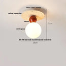 GobekUsa LED Travertine Wood Ceiling Light Fixture - Modern Nordic Restaurant Balcony Lamp