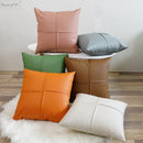 GobekUsa Ivory Leather Pillow Cover 45x45cm for Home Decoration