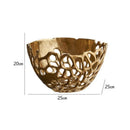 GobekUsa Gold Coralline Fruit Tray: Stylish Home Decor & Desktop Storage