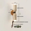 GobekUsa LED Wall Light Fixture Yellow Travertine Stone Modern Bedside Lamp