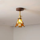 GobekUsa Glass Wood LED Ceiling Light Nordic Design for Living Room & Corridor