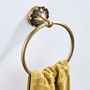 GobekUsa Brass Bathroom Hardware Set: Shelf, Toilet Brush Holder, Paper & Towel Holder