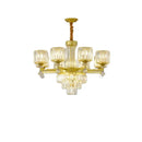 GobekUsa Crystal Chandelier: Elegant Light Luxury Villa Bedroom Living Room Lamp
