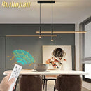 GobekUsa Black Gold Nordic LED Pendant Chandelier for Dining Table - Modern Minimalist Design