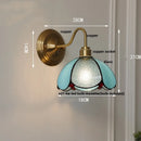 GobekUsa Glass Brass Wall Sconce LED Light Fixture for Dining Living Room Bathroom Mirror