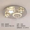 GobekUsa Crystal LED Ceiling Fan Remote Control Modern Bedroom Light Fixtures