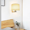 GobekUsa Chinese Style Cloth Covered Wall Lamp for Bedroom and Living Room