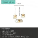 GobekUsa Amber Glass Chandelier Pendant Light for Living Room, Bedroom, Kitchen, and Bar