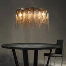 GobekUsa Aluminum Chain Pendant Lights Postmodern Tassel Hanging Lamp for Dining Table