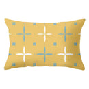 GobekUsa Geometric Striped Curved Rectangle Pillowcase - Yellow Blue Sofa Throw Pillows