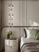 GobekUsa Crystal Gold Chain Chandelier Ceiling Lamp for Home Décor