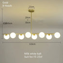 GobekUsa Glass Ball Chandelier - Modern LED Pendant Lamp for Home Decor
