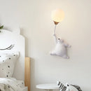 GobekUsa Bear Night Light: Nordic Cartoon Moon Lamp for Kids Room Decor