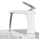GobekUsa Black & White Brass Bathroom Faucet with Single Lever Control