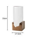 GobekUsa Ceramic Liquid Vase White Room Decor Desk Flower Arrangement Aesthetic