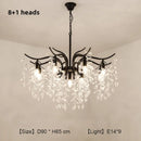 GobekUsa Crystal Chandelier: Modern Luxe LED Branch Lighting for Living Room and Bedroom.
