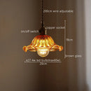GobekUsa Green Stripe Glass Pendant Lamp Fixture for Home Decor & Kitchen Lighting