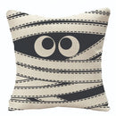 GobekUsa Halloween Pumpkin Linen Cushion Cover Set for Home Sofa Bedroom Decor