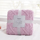 GobekUsa Cozy Jacquard Plush Blanket: Soft Winter Sofa Throw, Office Travel Nap Shawl