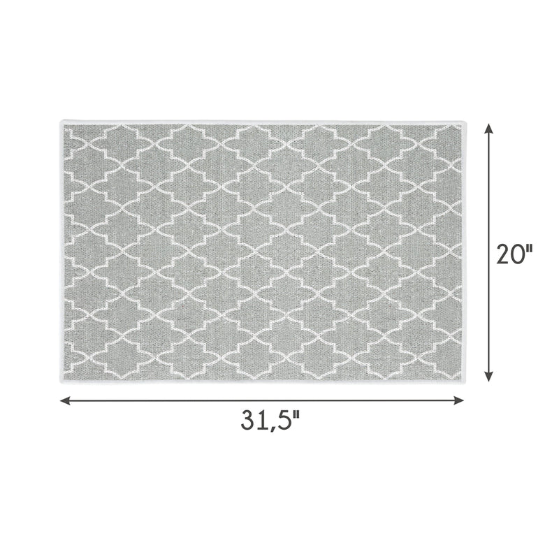 Geometric Design Multipurpose Floor Mat | 20"x31" | Gray