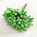 GobekUsa Green Plant Flower Cherry Stamen Berries Bundle for DIY Decor and Gifts