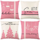 GobekUsa Christmas Santa Claus Linen Pillowcase - Sofa Cushion Cover, Decorative Living Room Pillow Cover